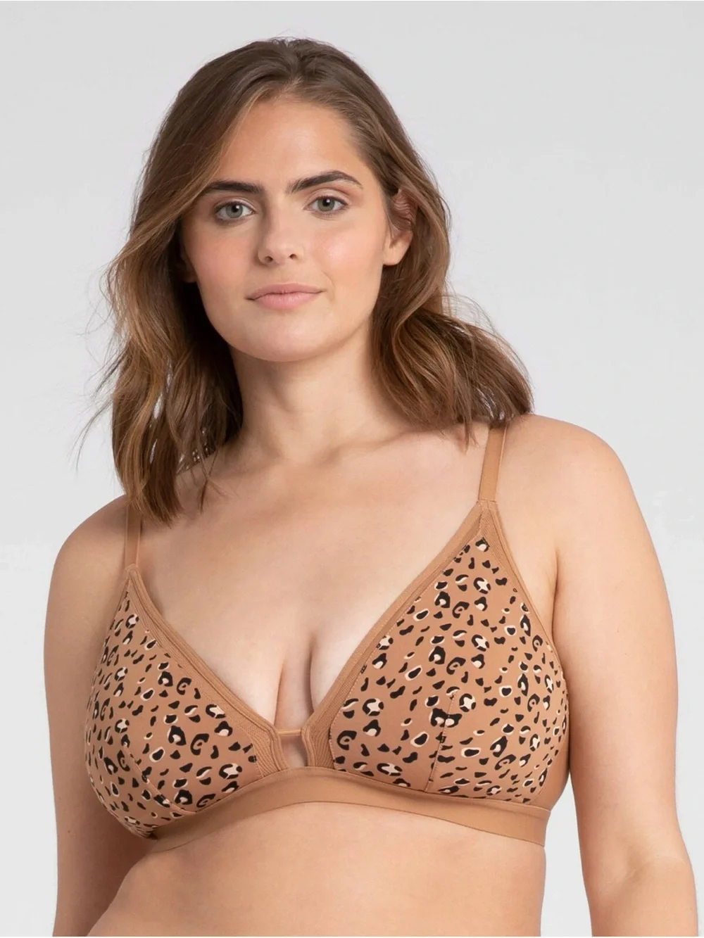 LIVELY The Busty Stripe Mesh Bralette in Cheetah Print 🐆 SZ S NWOT